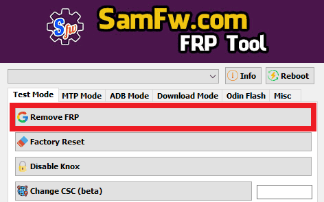 Remove FRP Using SamFw FRP Tool