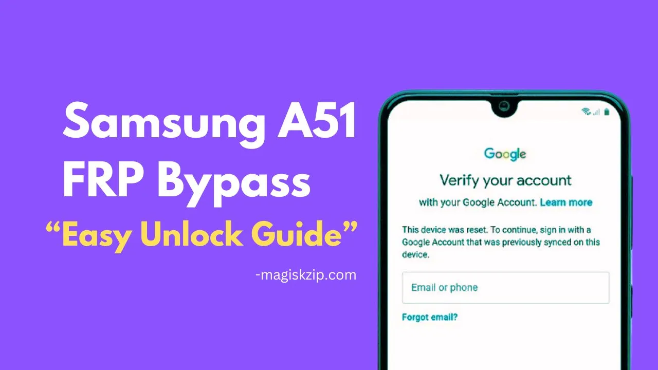 Samsung A51 FRP Bypass
