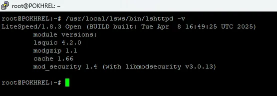 Verify ModSecurity Is Installed